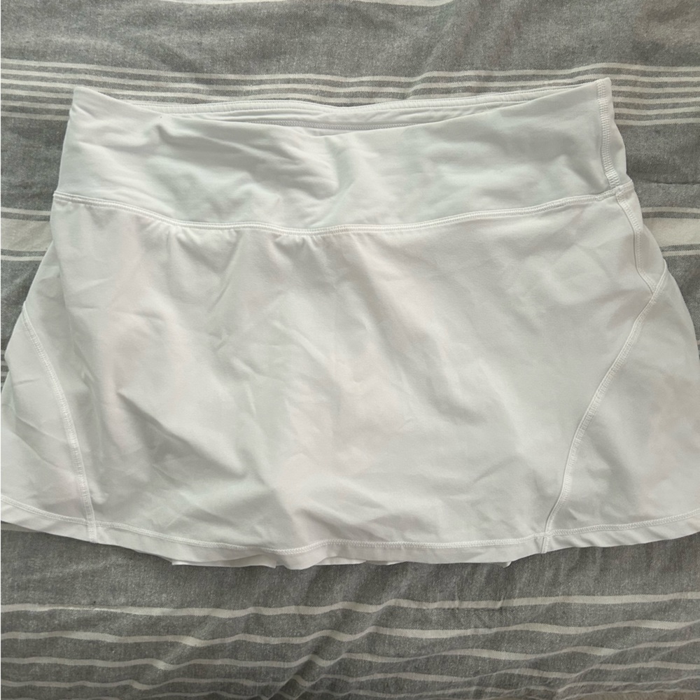 Lululemon White Ruffled Tennis Skirt